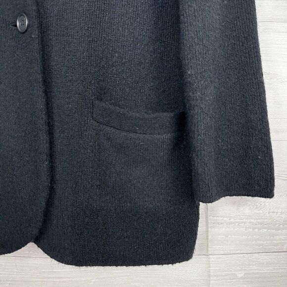 J.Crew Cocoon Sweater Blazer Jacket Women S Black Single Breasted Wool Alpaca - Picture 6 of 16